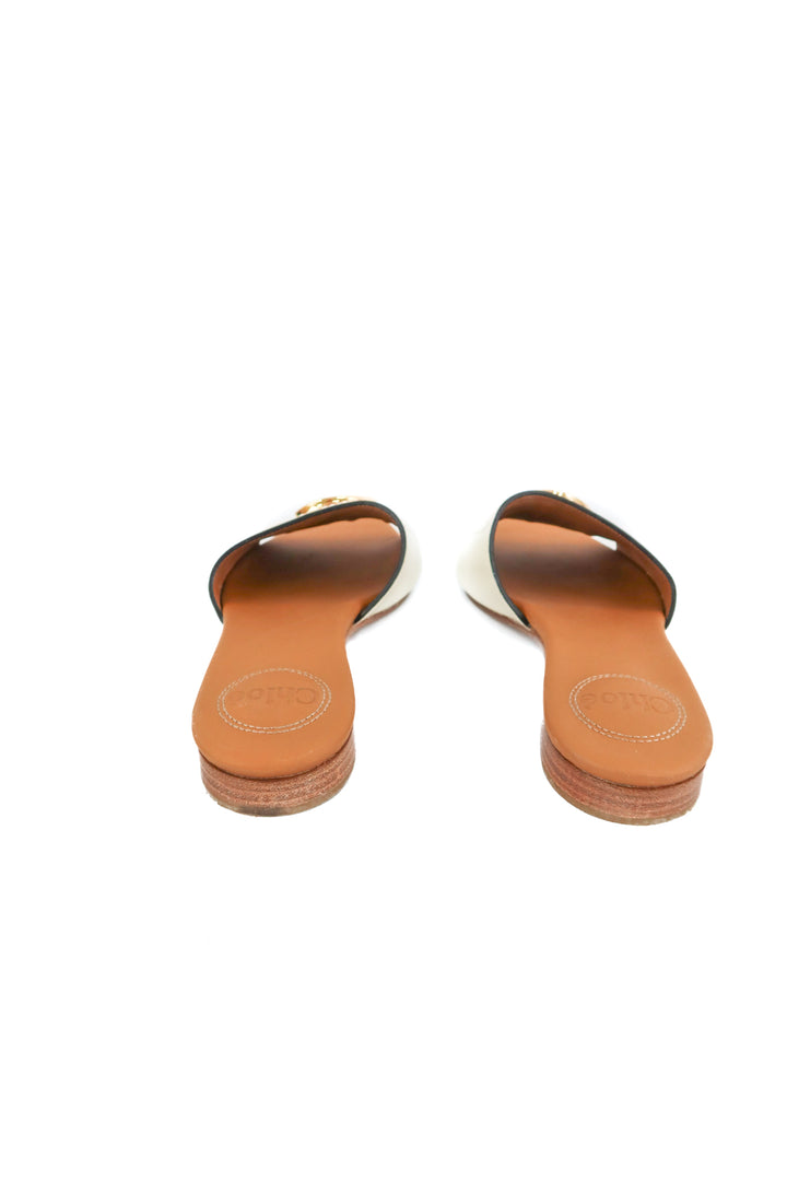 Chloe cream sandals (36)