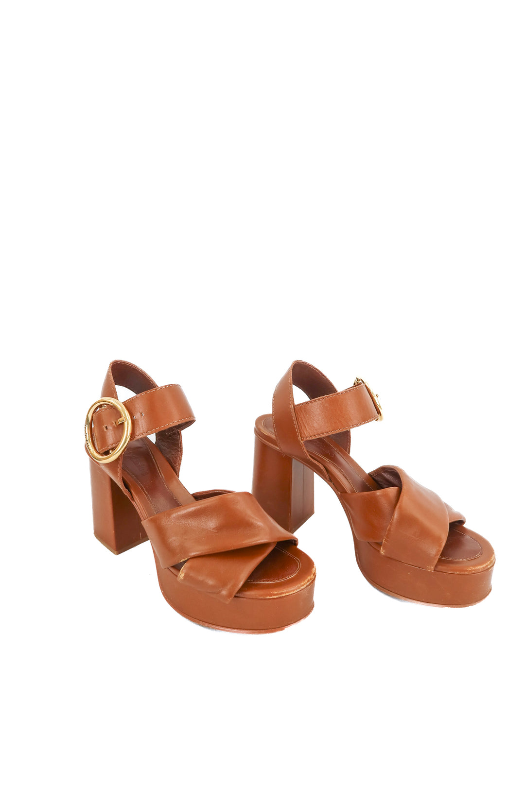See By Chloe brown leather heels (36.5)