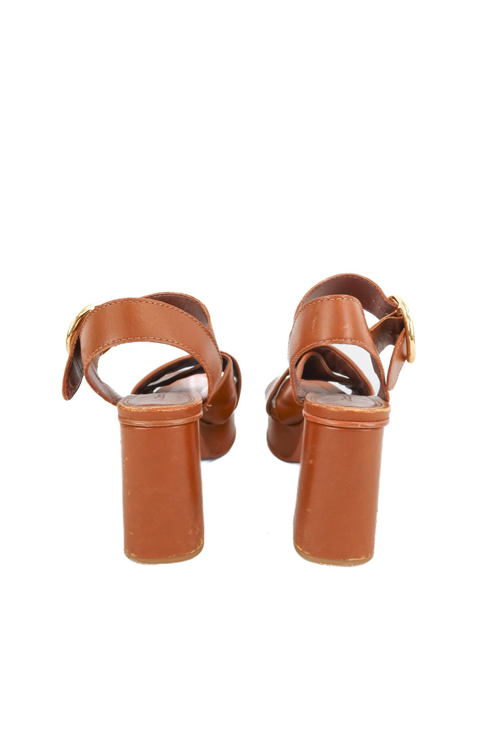 See By Chloe brown leather heels (36.5)
