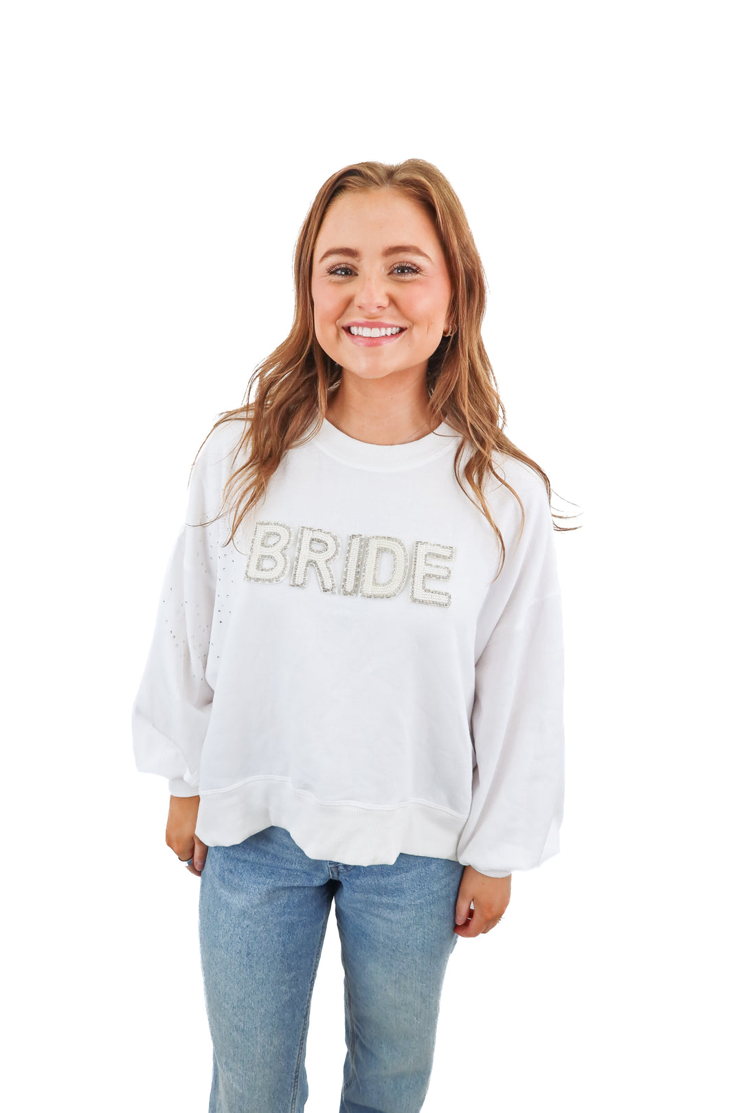 judith march bride rhinestone crewneck (s; retail $150)