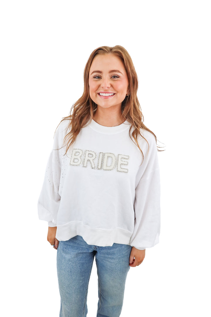 judith march bride rhinestone crewneck (s; retail $150)