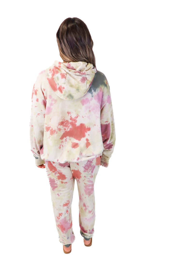 nike colorful tie dye lounge set (XL; retail $145)