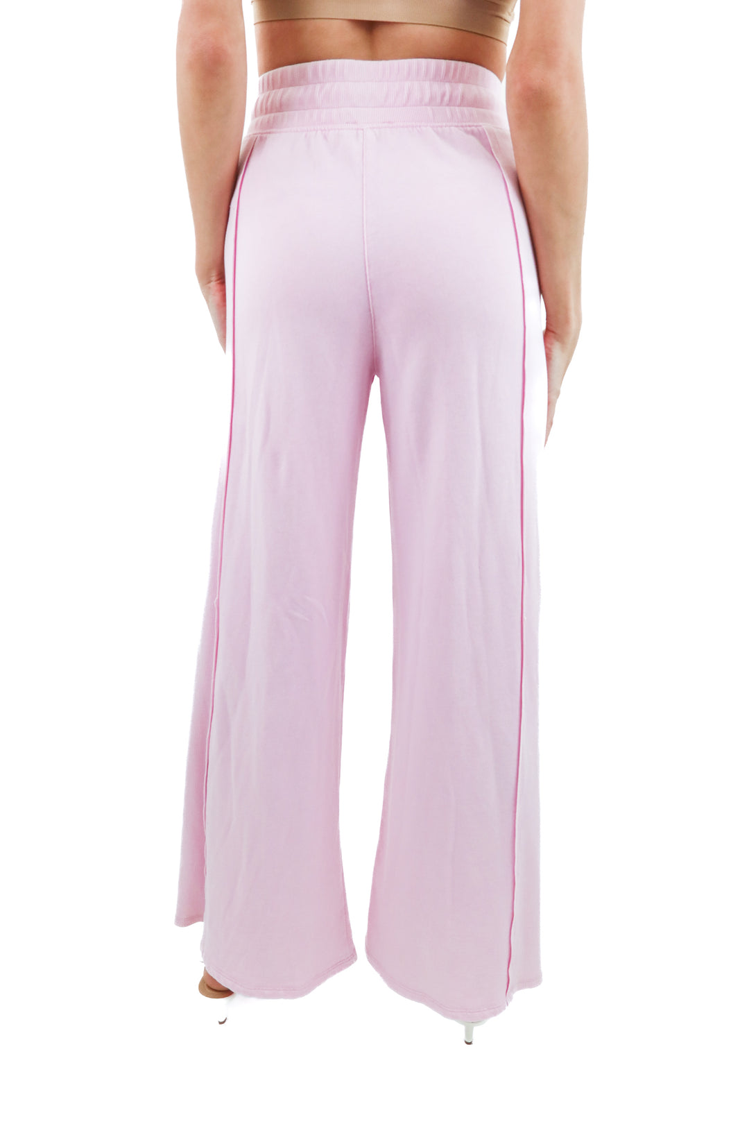 free people pink flare sweatpants (XS; retail $88)