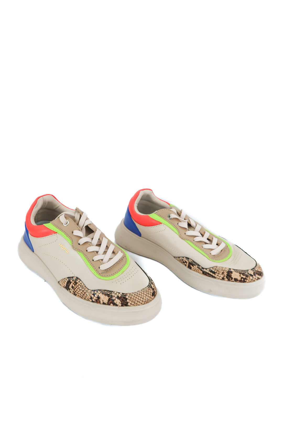Hoff Rhine neon and snakeskin sneakers (37; retail $160)