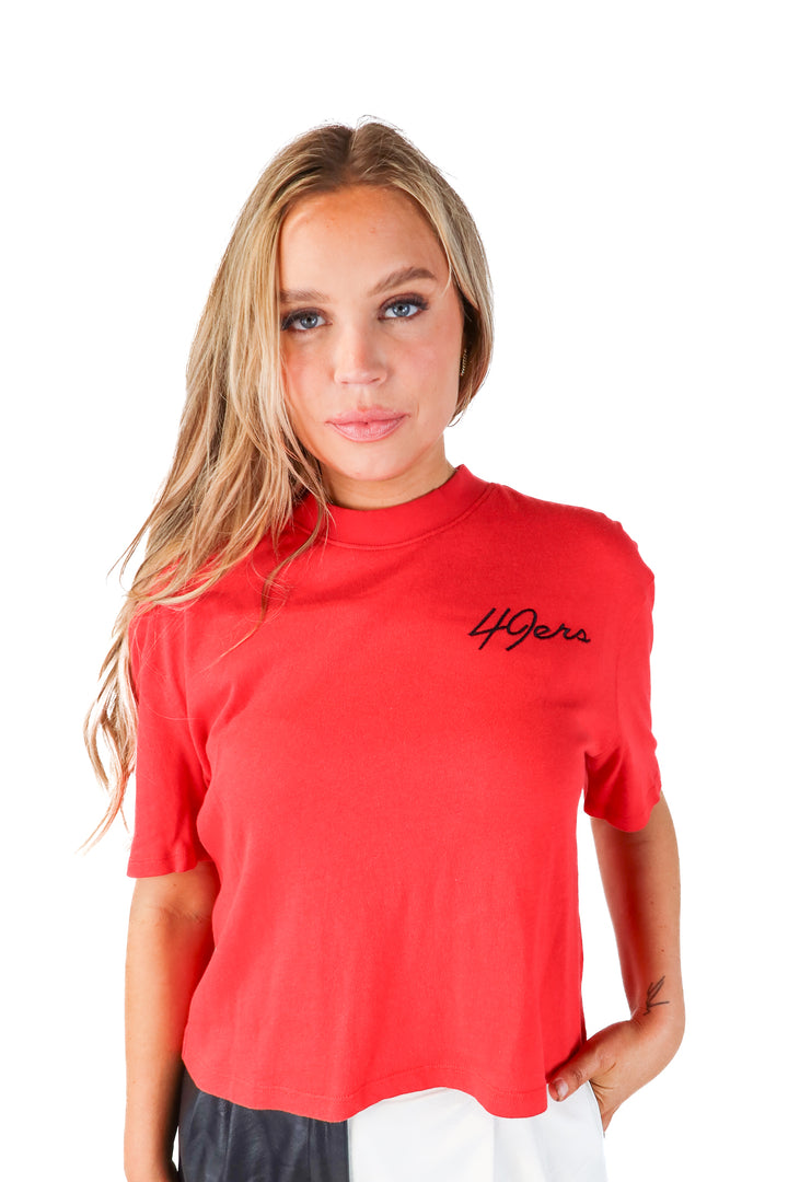 SOLD junk food clothing red simple 49ers tee (m) GAMEDAY