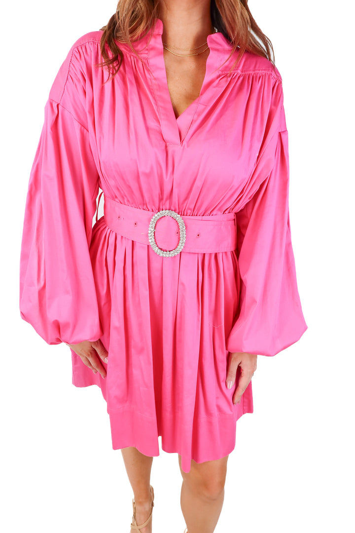nocturne hot pink long sleeve dress NWT (m; retail $145)