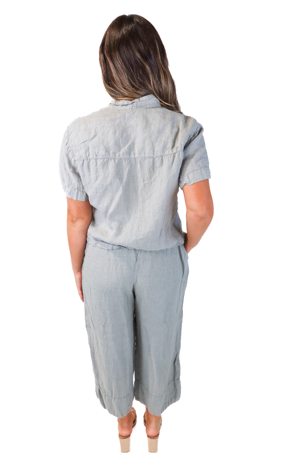 SOLD zara home grey linen set (L)