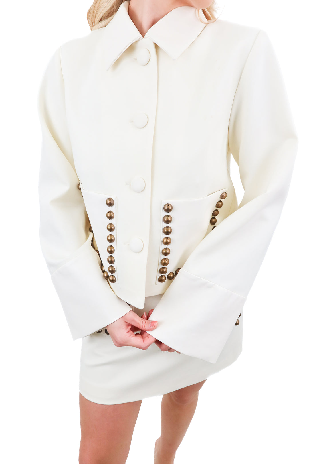 ramy brook white gold stud set NWT (2; retail $740)