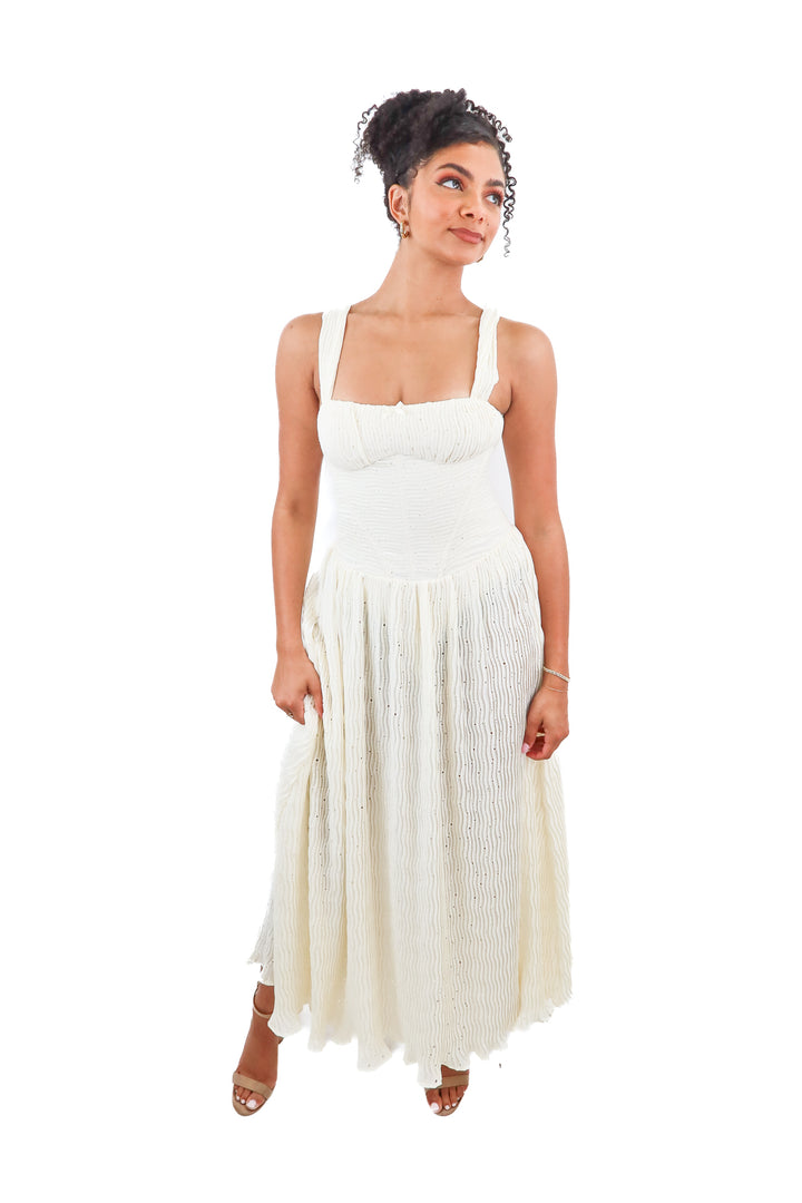 for love and lemons ivory eyelet maxi dress NWT (s; retail $329)