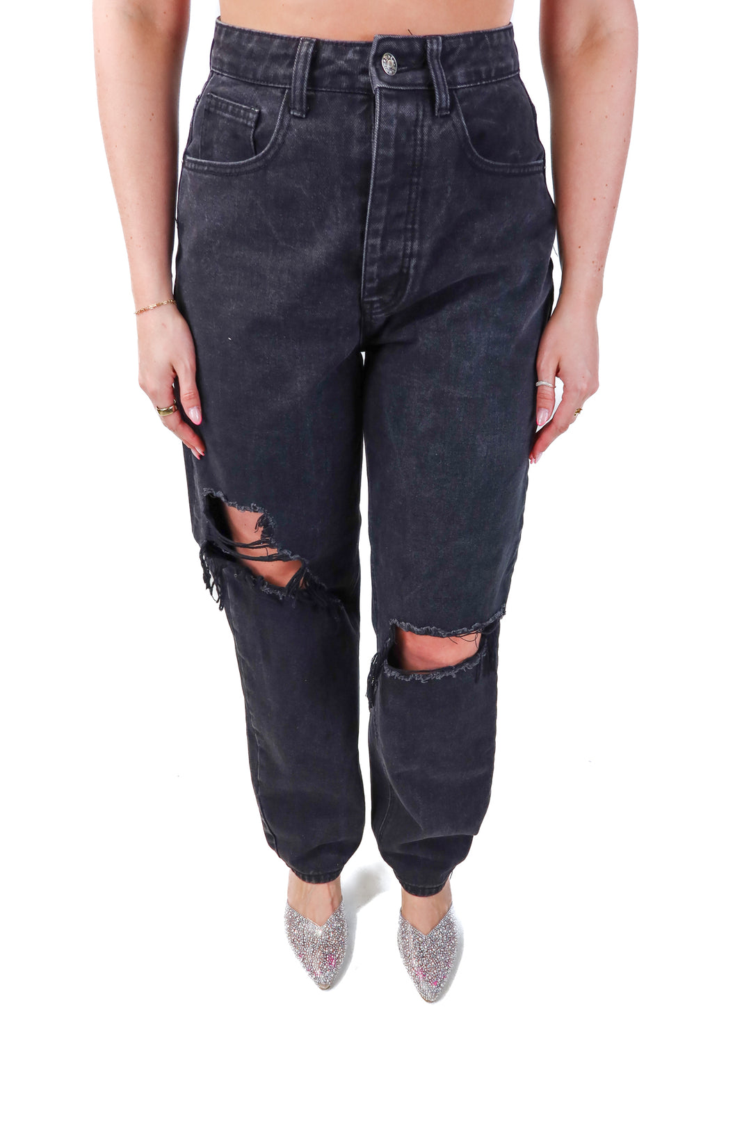 pretty little thing black boyfriend jeans (6)