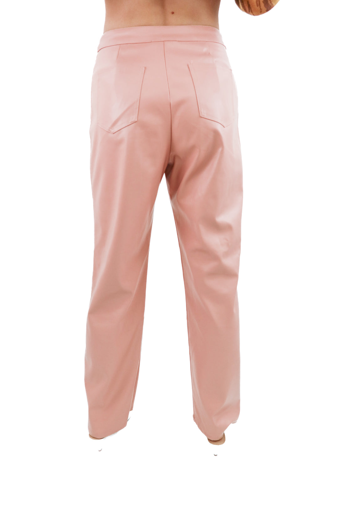 kittenish pink vegan leather pants (S; retail $98)