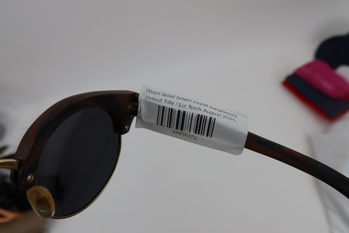finlay & co. Wood detail brown round sunglasses (retail $240)