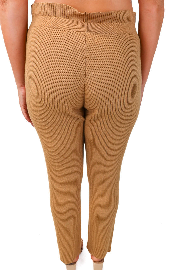 lpa brown ribbed lounge pants (m; retail $135)