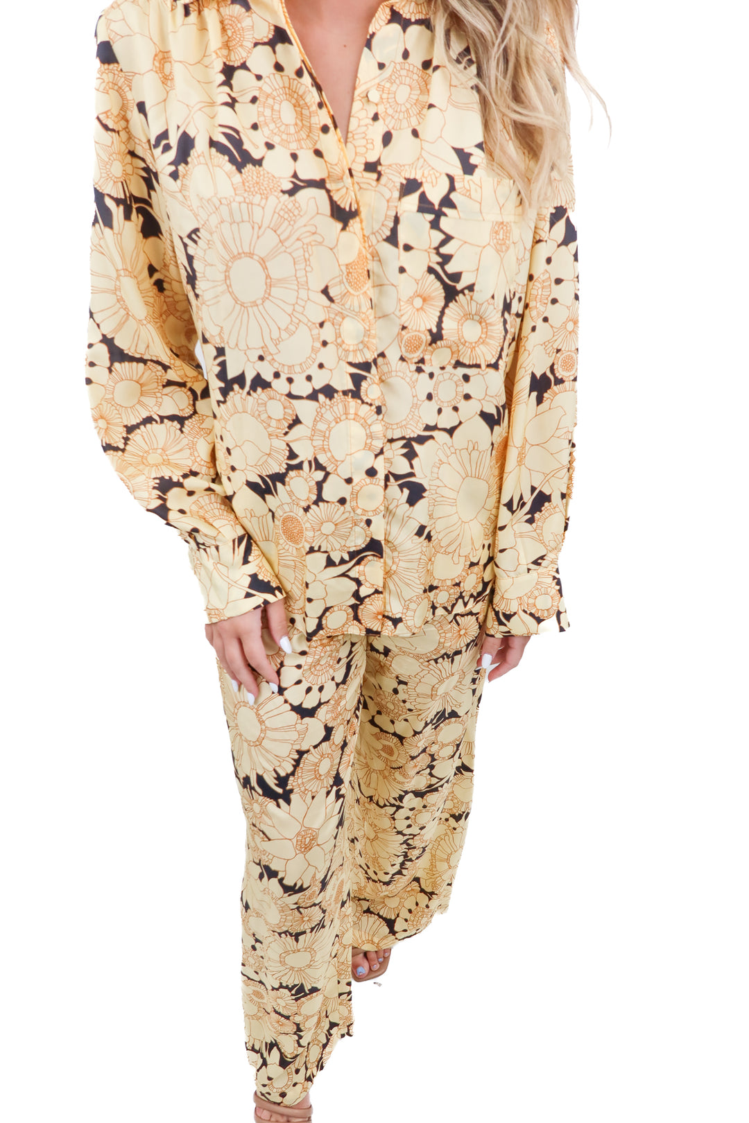 Rebecca Taylor silk floral set (XS; retail $525)