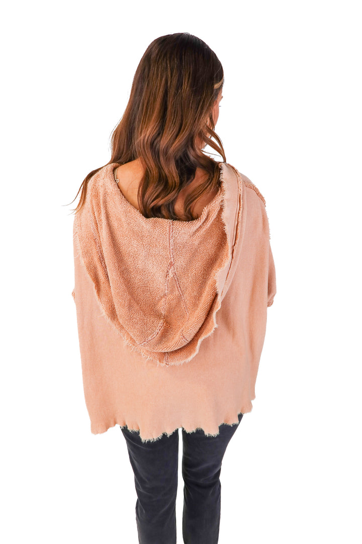free people movement peach terry hoodie (s)