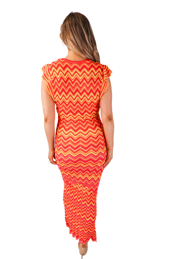 never fully dressed crochet chevron dress NWT (L)