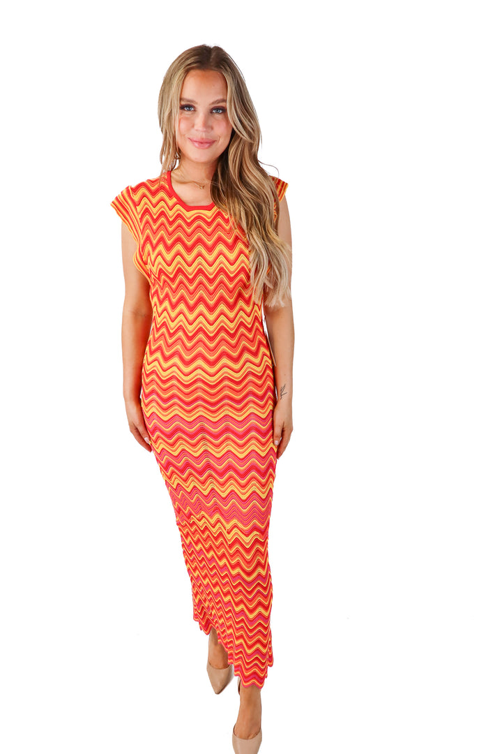 never fully dressed crochet chevron dress NWT (L)