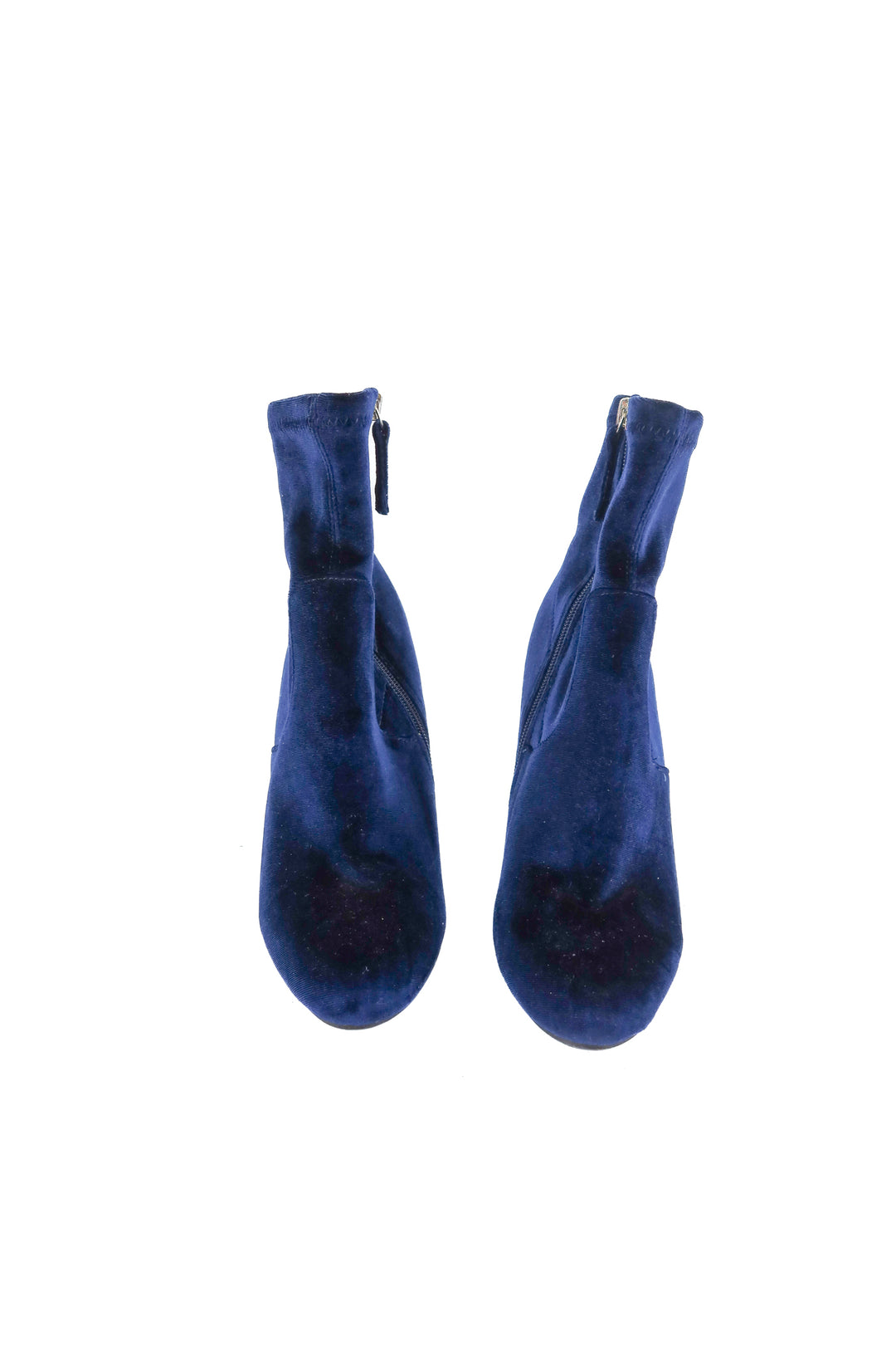 steve madden blue velvet ankle booties (7)