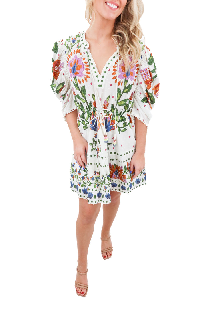 Farm Rio floral mini eyelet dress (m; retail $320)
