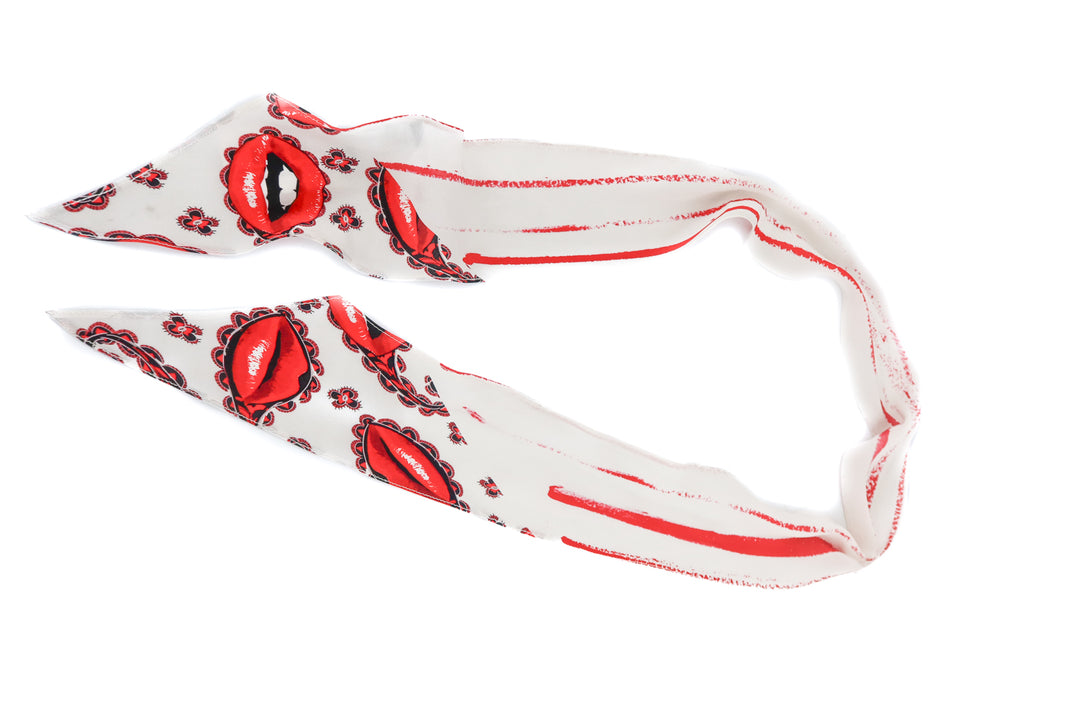 satine lips paisley silk twilly