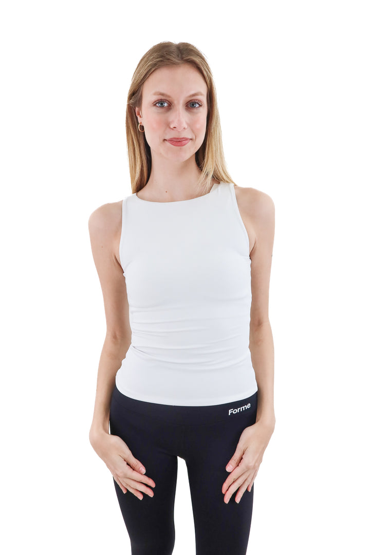 spanx white high neck tank (xs)