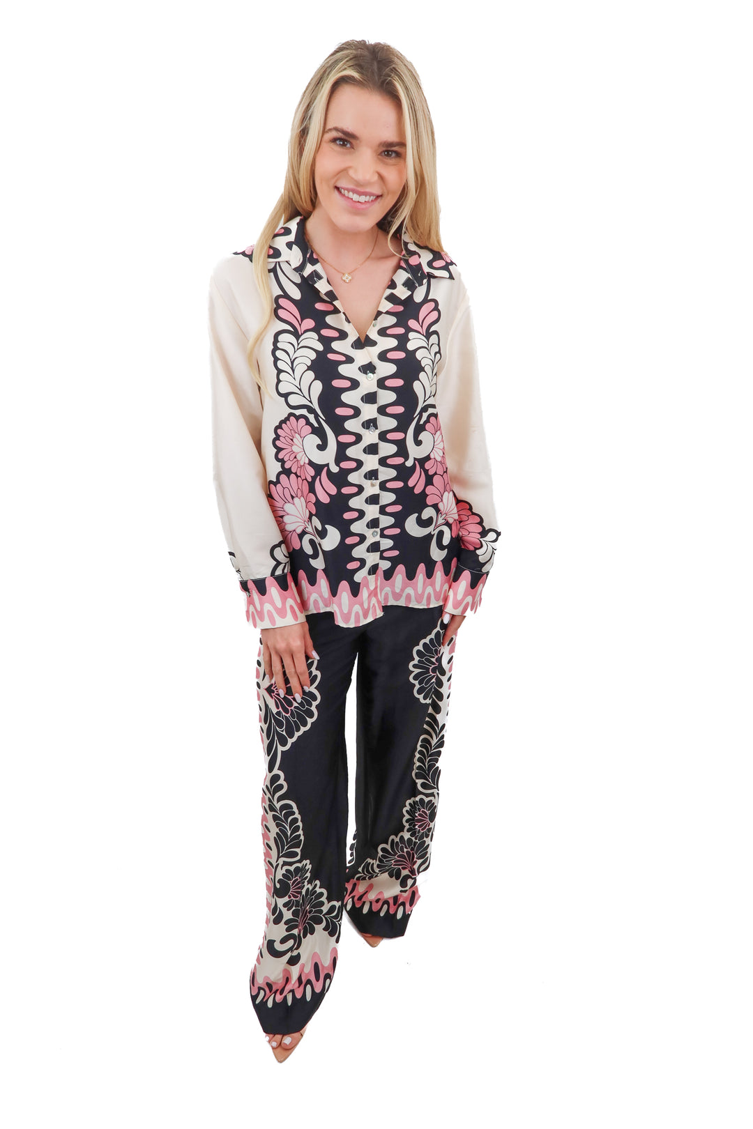 Zara black and pink pattern set (S)