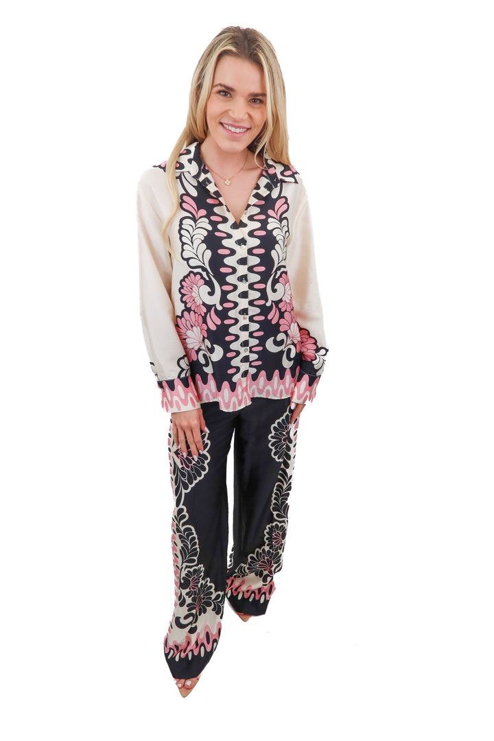 Zara black and pink pattern set (S)