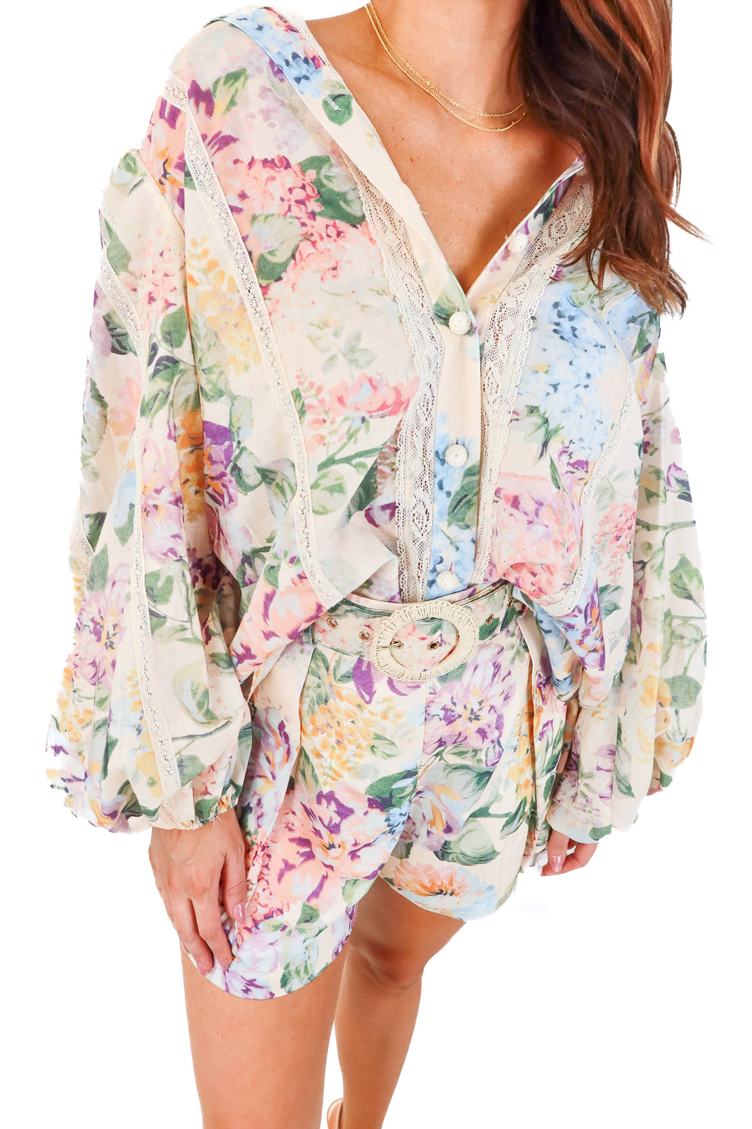 SOLD miss rosier floral/lace set NWT (s; retail $183)