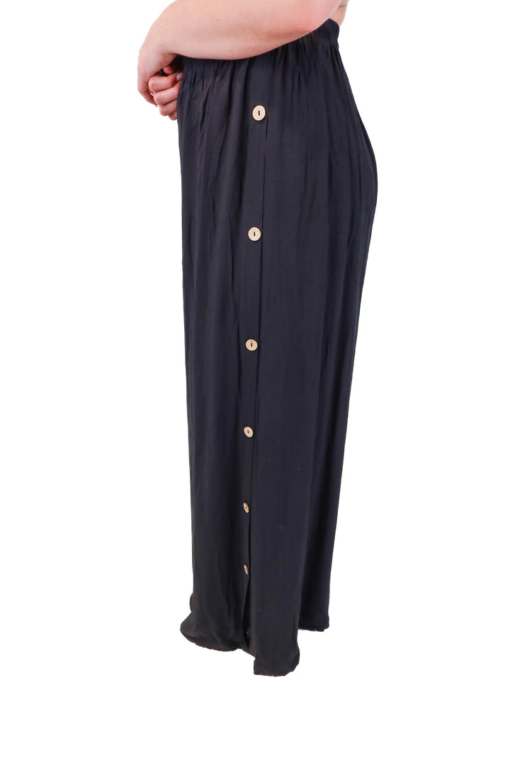 jmp the label black wide leg jeans (M)