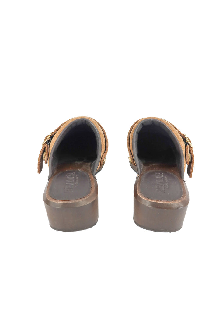 re/done brown clogs (37; retail $595)