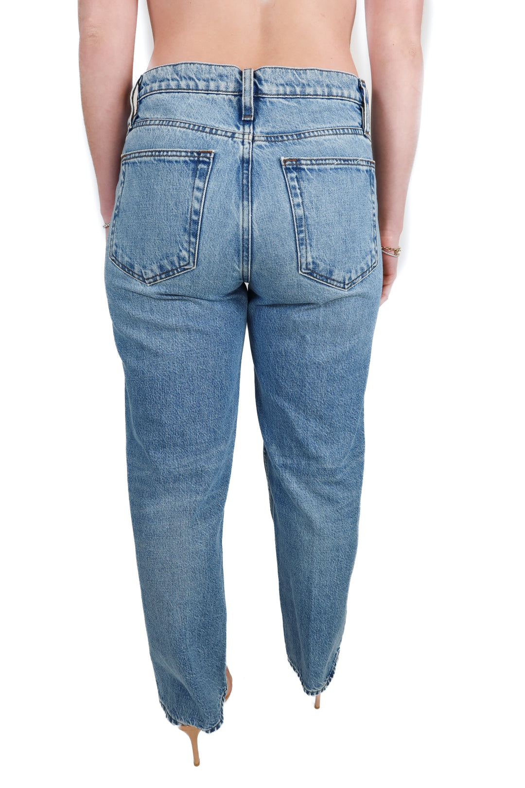 Frame The Slouchy Straight Medium Wash Jeans (27)