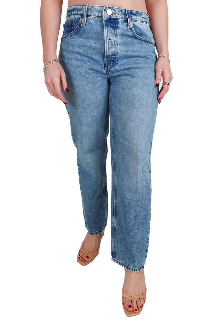 Frame The Slouchy Straight Medium Wash Jeans (27)