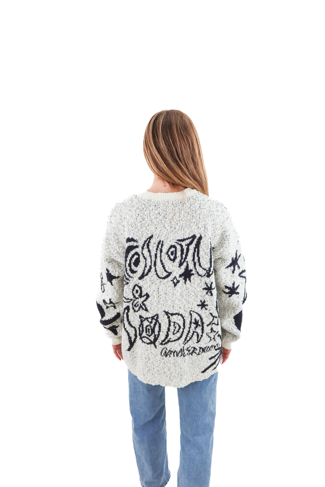 scotch & soda white/black knit sweater nwt (s; retail $158)