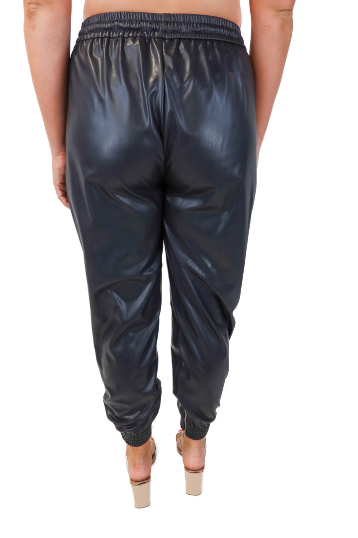 SOLD blanknyc black vegan leather joggers (30)