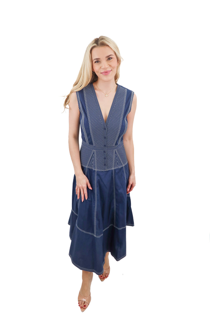 Ramy Brook navy Grega dress NWT (2; retail $495)*