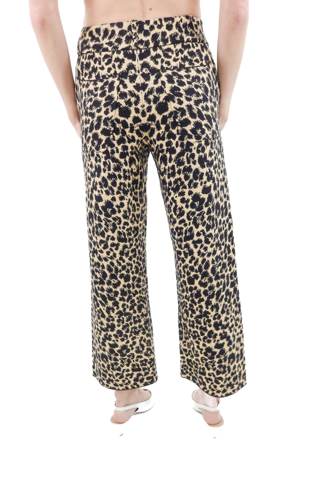 maeve the collete animal print knit pants (xs)
