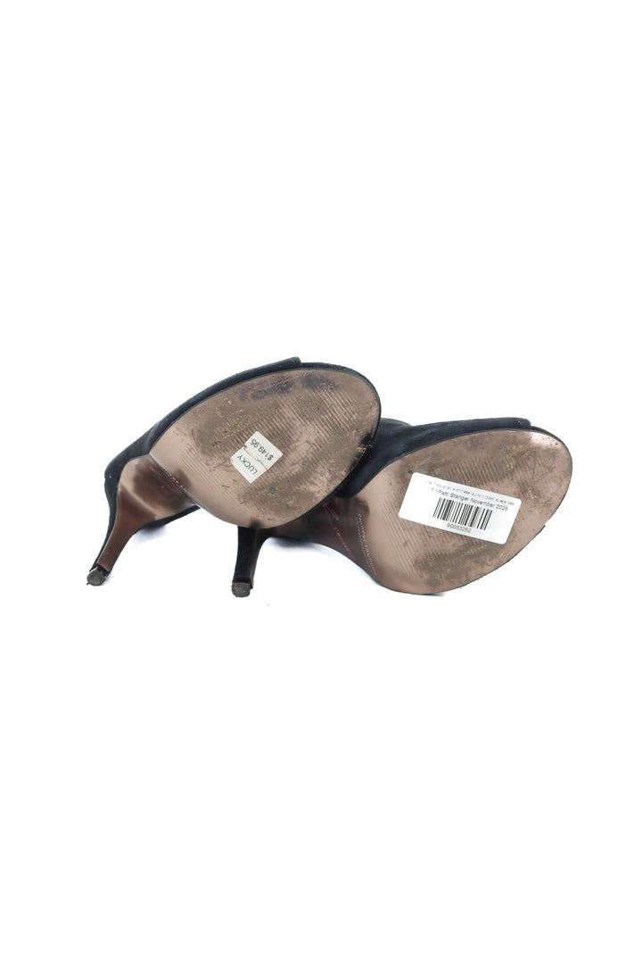 kristin cavallari x chinese laundry black suede peep toe heels (7)