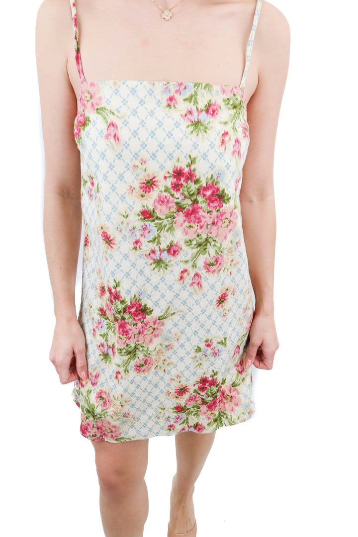 sezane rose floral mini dress NWT (34; retail $195)