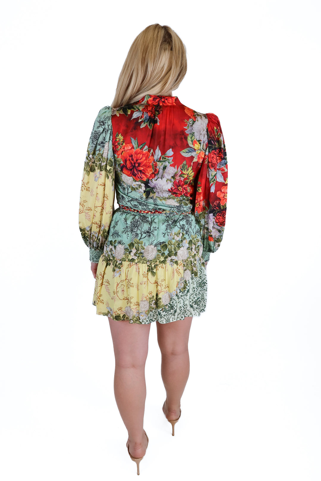 Alice + Olivia Red, Mint and Yellow Mini Dress (4; retail $465)
