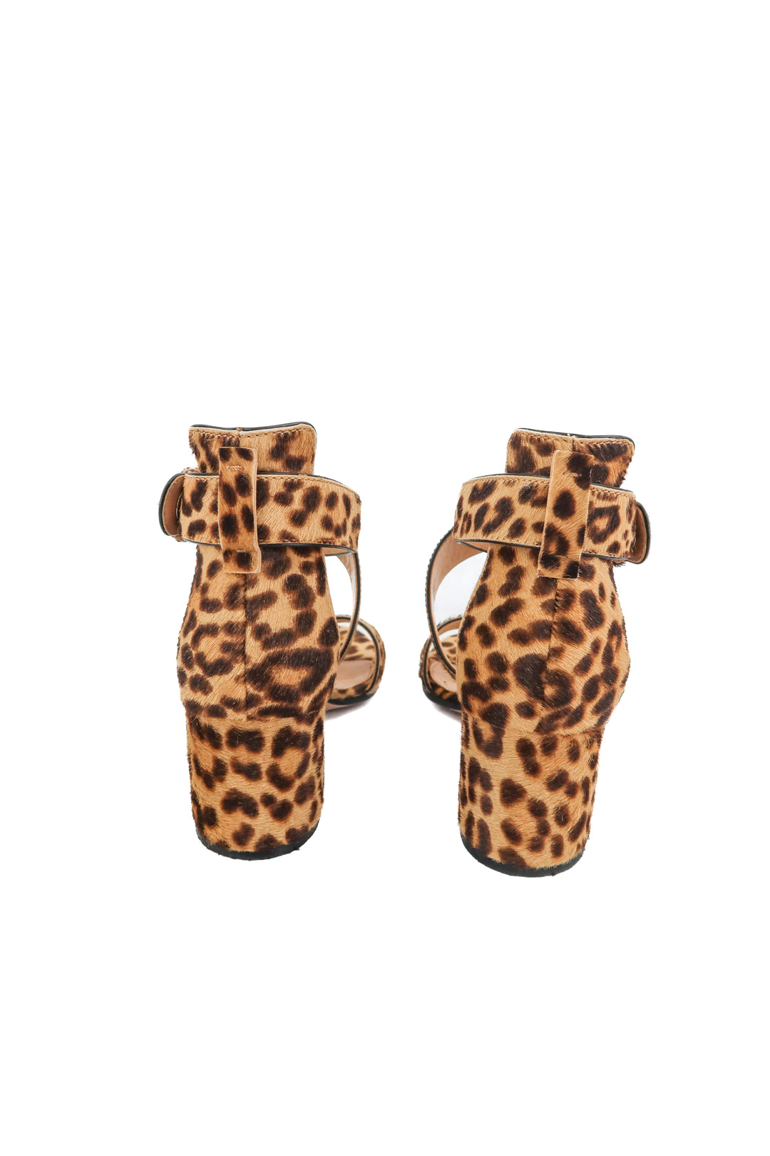 gianvitto rossi brown leopard strappy heels (37; retail $895)