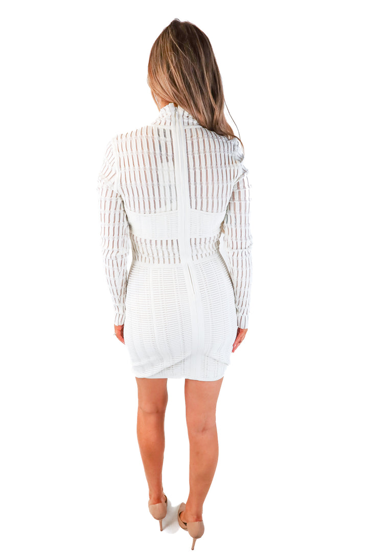 herve leger Ivory midi dress NWT (L; retail $1,290)