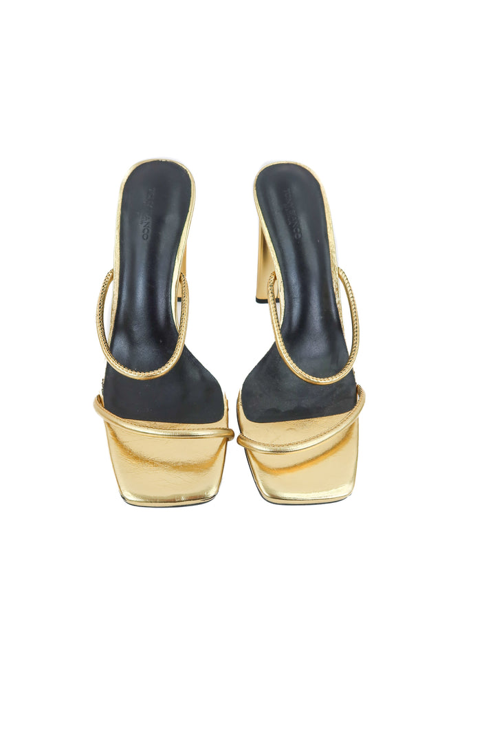 Tony Bianco gold sandals (8.5; retail $170)