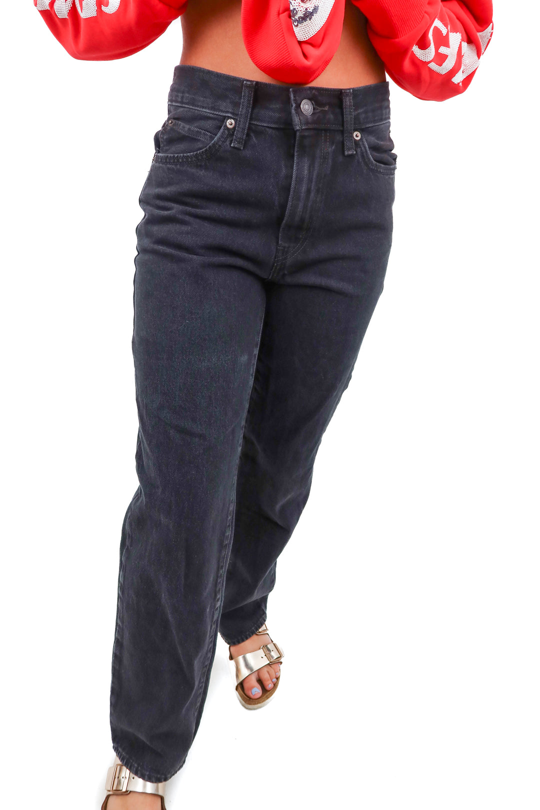 Levis 94' baggy black jeans (25)