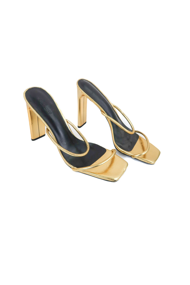Tony Bianco gold sandals (8.5; retail $170)