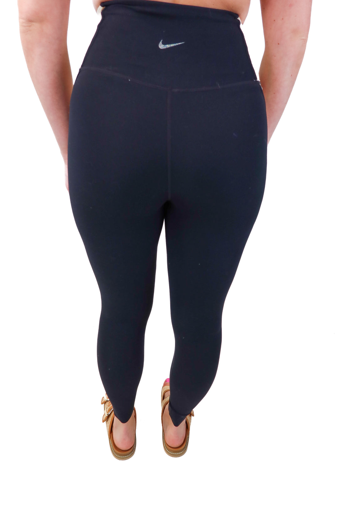 nike black/tan leggings (m)
