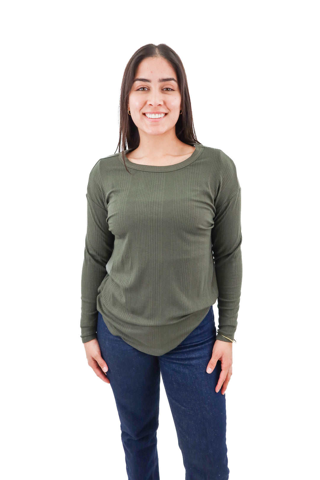 lou & grey green long sleeve top (xs)