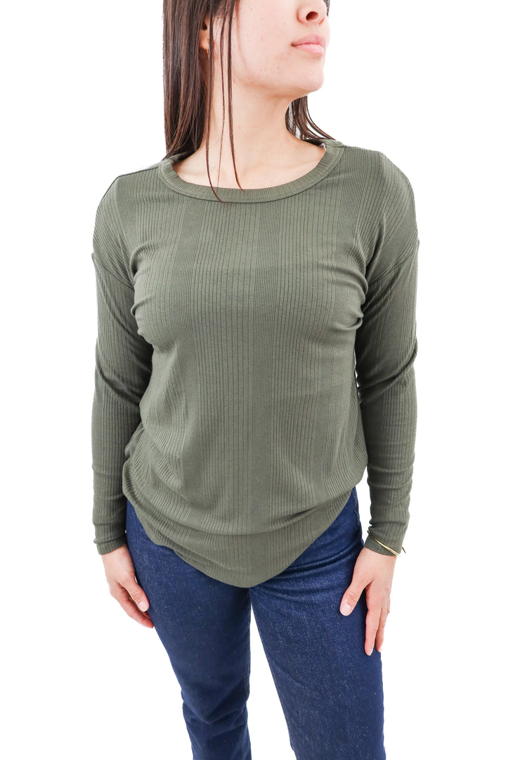 lou & grey green long sleeve top (xs)
