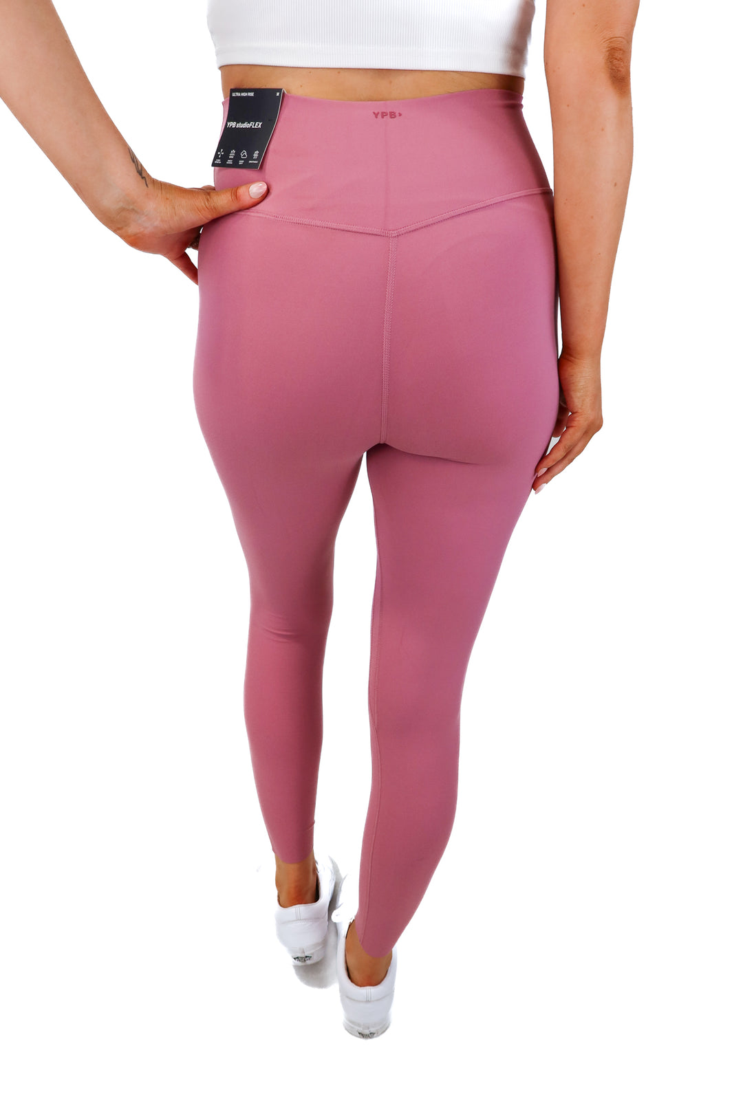 YPB pink ultra high rise leggings NWT (m; retail $65)