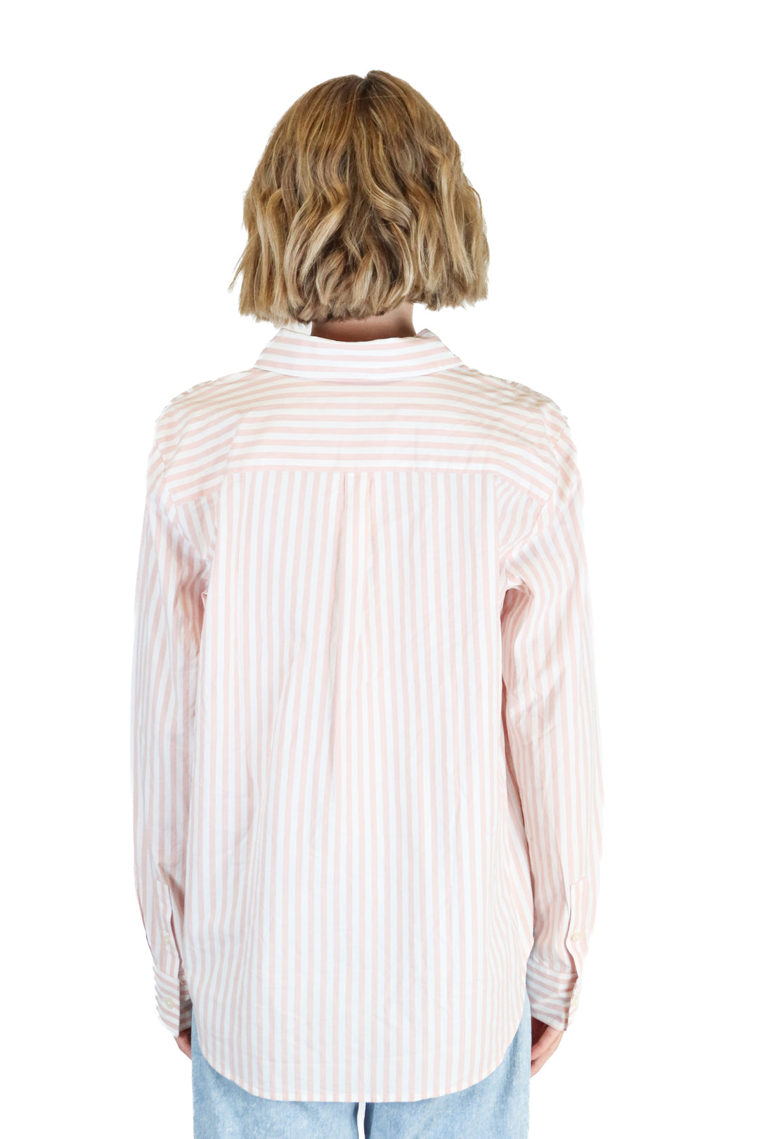 Ann Taylor Pink Striped Button Down NWT (M; retail $69.50)