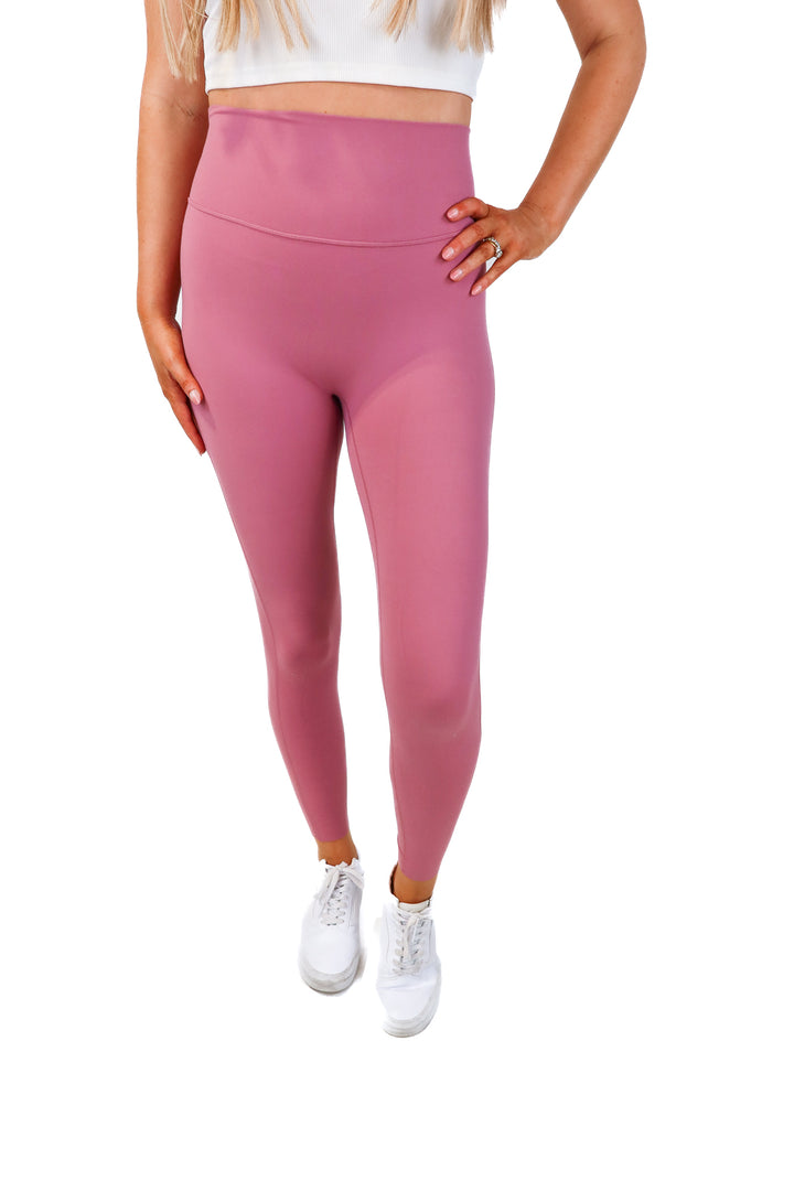 YPB pink ultra high rise leggings NWT (m; retail $65)